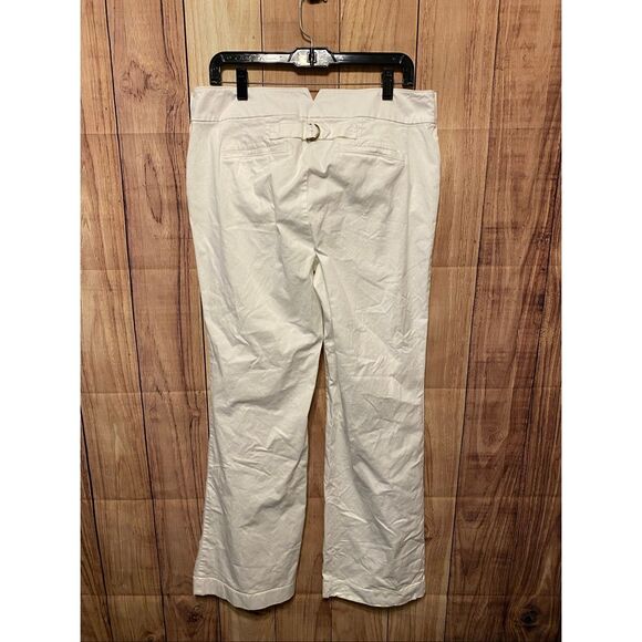 Loft Ann Taylor size 10 white the Julie trouser pants nautical - Picture 5 of 9